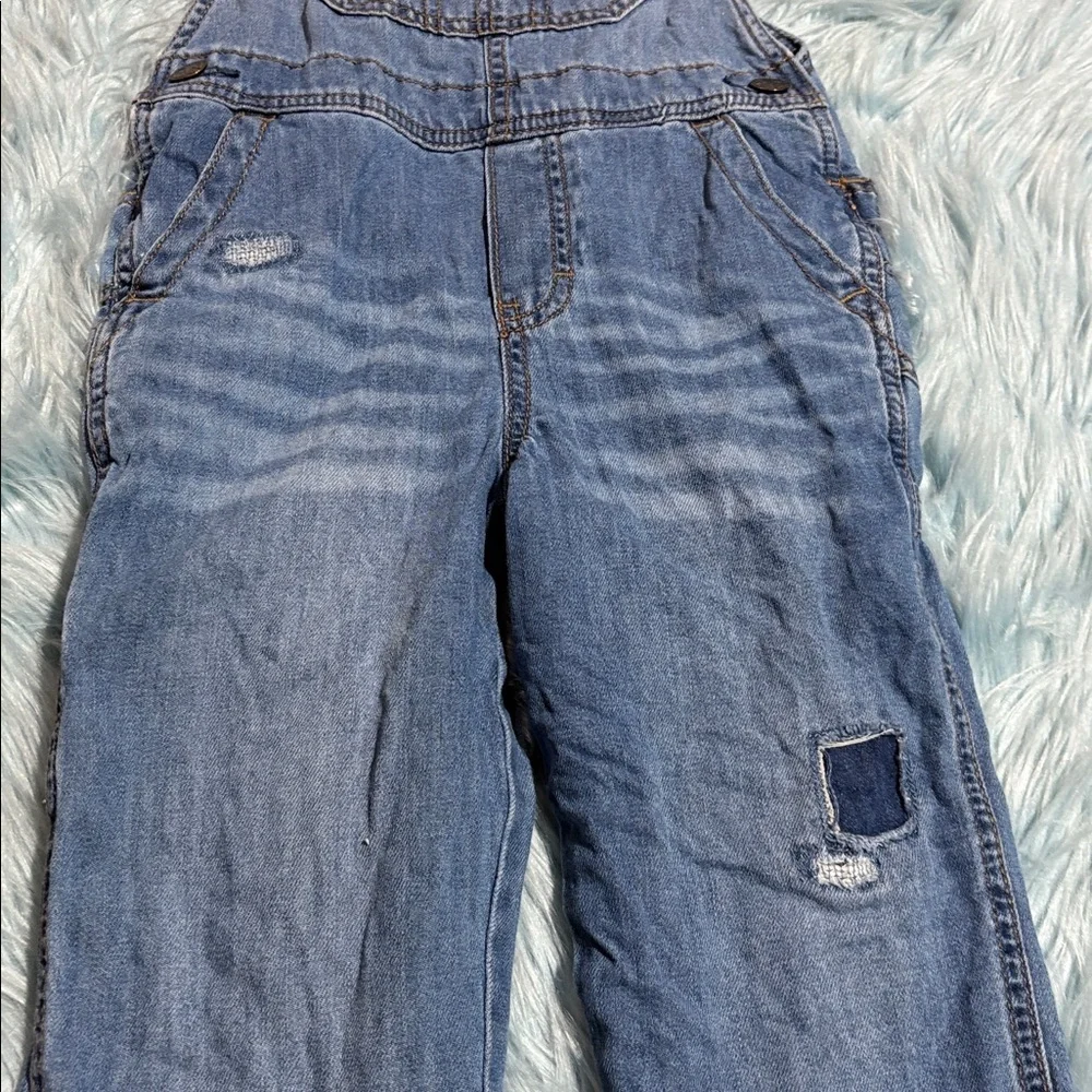 Oshkosh b’gosh Distressed Kids Cargo Overalls sz 4T